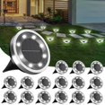 thumbnail image 1 of Luces solares de tierra INCX, paquete de 16 unidades, impermeables, color blanco frío, 1 of 8