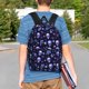 thumbnail image 4 of Disketp Skull flower leaf purple Mochila Escolar de 15 Pulgadas, Mochila Ligera para Estudiantes, Viajes y Trabajo, Cómoda y Resistente para el Uso Diario, 4 of 6