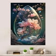 thumbnail image 2 of Designart Pink Flower Tree Landscape Canvas Wall Art, 2 of 5