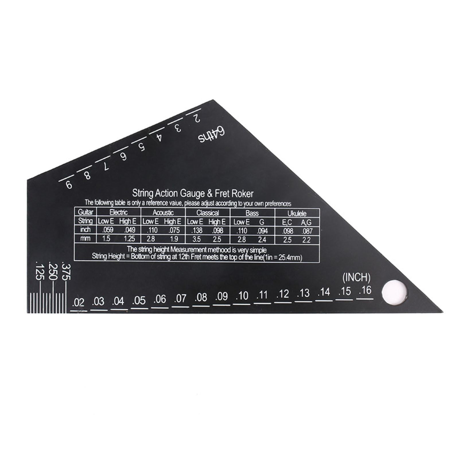 3 Pack Guitar String Ruler Luthier Gauge Kit Stainless Steel Accessories for Technicians and Instrument Repair