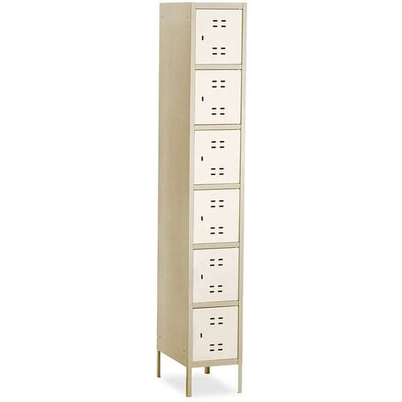 Safco Box Locker, 12w x 18d x 78h, Two-Tone Tan