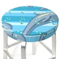thumbnail image 3 of Lsque Dolphin Round Bar chair cushion covers Velvet Fabric Premium Comfort Protects from Scratches and Stains for 14-17 Inch Chair- 13 inch, 3 of 7