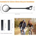thumbnail image 4 of Espejo retrovisor para bicicleta, 2 espejos de bicicleta de gran angular giratorios de 360°, espejos de seguridad convexos acrílicos para manillar de 22-30 mm, accesorios para bicicletas para, 4 of 5