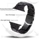 thumbnail image 4 of Compatible con Apple Watch Band 38 mm, 40 mm, 42 mm, 44 mm, pulsera fina y ligera de resina con hebilla de acero inoxidable de repuesto para iWatch Series 7, 6, 5, 4, 3, 2, 1 SE (negro/negro,, 4 of 7