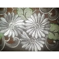 thumbnail image 3 of Doily Boutique Table Runner Embroidered with a White Daisy on Brown Burlap Linen Fabric, Size 34 x 15 inches, 3 of 6