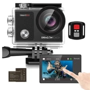Dragon Touch Vision 3 Pro Action Camera,16MP 4K/60FPS 100ft Underwater Waterproof Camera W/ Touch Screen & Helmet Accessories