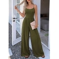 thumbnail image 3 of PRETTYGARDEN Jumpsuits for Women Sleeveless Strap Wide Leg Date Night Rompers Beach Vacation One Piece Summer Outfits, 3 of 9