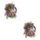 thumbnail image 3 of Wosthever Easter Spring Wreath Pink Rose with Bowknot for Home Decoration estilo A 2Conjunto, 3 of 6