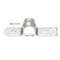 thumbnail image 2 of Uxcell 10mm(0.4") 201 Stainless Steel 2 Holes Rigid Pipe Strap Tension Tube Clamp 25 Pack, 2 of 5