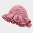 thumbnail image 4 of Winter Pompom Beanie Hats for Women Fluffy Knit Womens Beanie Faux Fur Crochet Skull Cap Warm Bucket Outdoor Ear Cover Bucket Hats, 4 of 4
