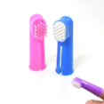thumbnail image 2 of 10 cepillos de dientes azul y rosa para mascotas, súper suaves, para perros de peluche, mal aliento, sarro, juguete JM, 2 of 4