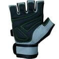 thumbnail image 3 of Meister Wrist Wrap Weight Lifting Gloves w/ Gel Padding (Pair) - Gray/Neon Green - Small, 3 of 5