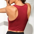 thumbnail image 4 of Odbmxy Crop Womens Tank Tops Sleeveless Racerback Womans Tops Solid Color Yoga Sports Casual Tight Tops,Red S, 4 of 4