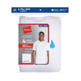 thumbnail image 5 of Hanes Ultimate Tall Men’s White Cotton Undershirt, 4-Pack, (Big & Sizes) LT, 5 of 5