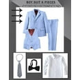 thumbnail image 2 of Lycody Boys Suit Set Slim Fit Kids Formal Suits Toddler Tuxedo Wedding Prom Classic Suits for Boy Teen Black Blue Dress Outfit, 2 of 6