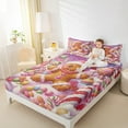 thumbnail image 4 of jejeloiu Christmaas Gingerbread Man Bed Sheets,Colorful Xmas Cabdy King Sheets,Cartoon Dessert Sheet Set For Girls Teens,Luxury Bedroom Decor,4-Piece, 4 of 7