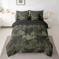 thumbnail image 2 of jejeloiu Military Camouflage 7-Piece Twin Bedding Sets,Retro Airplane Aircraft Bedding Comforter Set For Boys Kids Reversible, 2 of 8