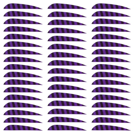 Uxcell Arrow Vanes Arrow Fletching 4 Water Drop Shape Turkey Feathers for Hunting DIY Shooting(Purple Pack of 50)