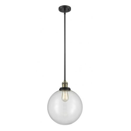 

201S-BAB-G202-12-Innovations Lighting-Beacon - 1 Light Stem Hung Mini Pendant In Industrial Style-15 Inches Tall and 12 Inches Wide-Black Antique