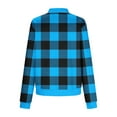 thumbnail image 4 of UQJfacai Bomber Jacket Women Waffle Plaid Zip Up Jackets Fall Winter Fashion Long Sleeve Coats Causal Outerwear with Pockets, 4 of 5