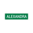 thumbnail image 1 of Alexandra Girls Children Name Letter Printed Plaque Novelty Wall Decoration Label Indoor Outdoor Unique Aluminum Metal Sign 4"x18", 1 of 1