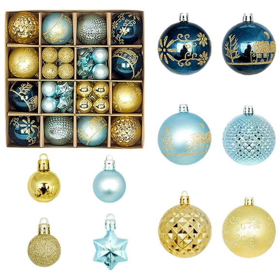 OAVQHLG3B 44Pcs Christmas Balls Ornaments Christmas Decorations For Home Christmas Tree Ornaments Shatterproof Indoor Decorations Festive Party Pendant Room Decor Christmas Decorations