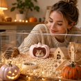thumbnail image 4 of Fall Pumpkin Decor Glazed Ceramic Hamster Hideout, Cool Heavy-Duty Small Pet Shelter for Rabbit Mice Gerbil, Reptile & Amphibian Habitat Hideouts, 4 of 4