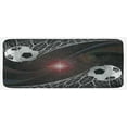 thumbnail image 1 of Teen Room Kitchen Mat, Soccer Balls Goal Match Success Concept in the Outer Space Winner Glory Theme, Plush Decorative Kitchen Mat with Non Slip Backing, 47" X 19", Multicolor, by Ambesonne, 1 of 1