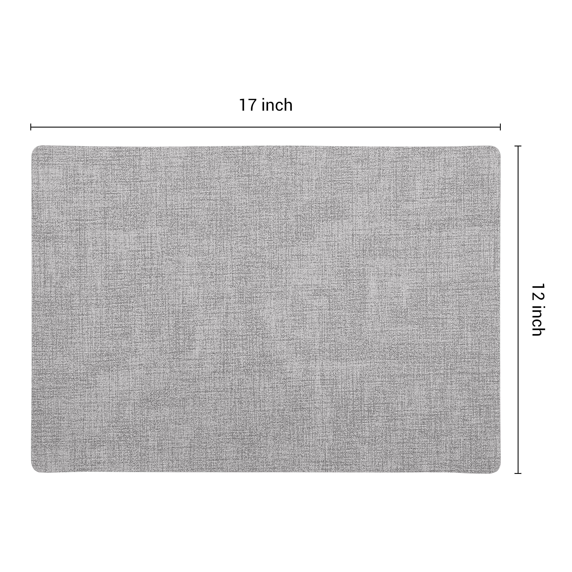 Unique Bargains Faux Leather Table Placemats for Kitchen Dining Table Light Light Gray