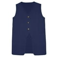 thumbnail image 4 of Dpytoraw Women's Long Linen Vest Summer Casual Sleeveless, 4 of 4