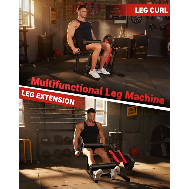 GloryStar Machine d'Extension et de Courbure de Jambe, Capacité de 700 Lb, Machine d'Entraînement de Jambe 4-en-1 Réglable pour Gym à Domicile