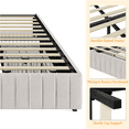 thumbnail image 4 of Renwick Queen Size Upholstered Bed Frame with 4 Storage Drawers for Adult, Beige, 4 of 8
