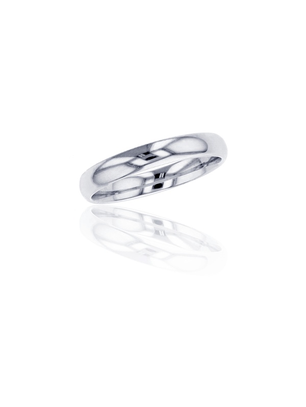 8.5 Decadence Unisex 14K White Gold 6mm Polished Flat Comfort Feel Plain Wedding Band