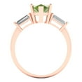 thumbnail image 4 of Three-Stone Engagement Ring for Women - 2.5ct Natural Peridot in 14K Rose Gold Promise Ring, 4 of 7