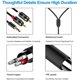 thumbnail image 4 of Cable adaptador de audio estéreo de 3,5 mm a 2 RCA macho, 1,8 m, 4 of 4