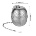 thumbnail image 3 of Fiudx Colada de Té, Bola de Especias con Rosca Sellada, Filtro Malla Fina, Infusor de Tetera con Base Estable, Ideal para Té Negro y Verde, Regalo para La Cocina Del Hogar, Acero Inoxidable 304, 3 of 7