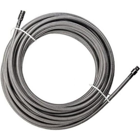 75FT Drain Cleaner Replacement Cable – 1/2 Inch Heavy-Duty Solid Core Cable for 2" to 4" Pipes – Compatible with100FT Drain Cleaneing Machine