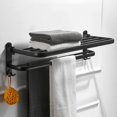20in Wall Mounted Bathroom Towel Rack with Storage, Bar Holder & Towel ...