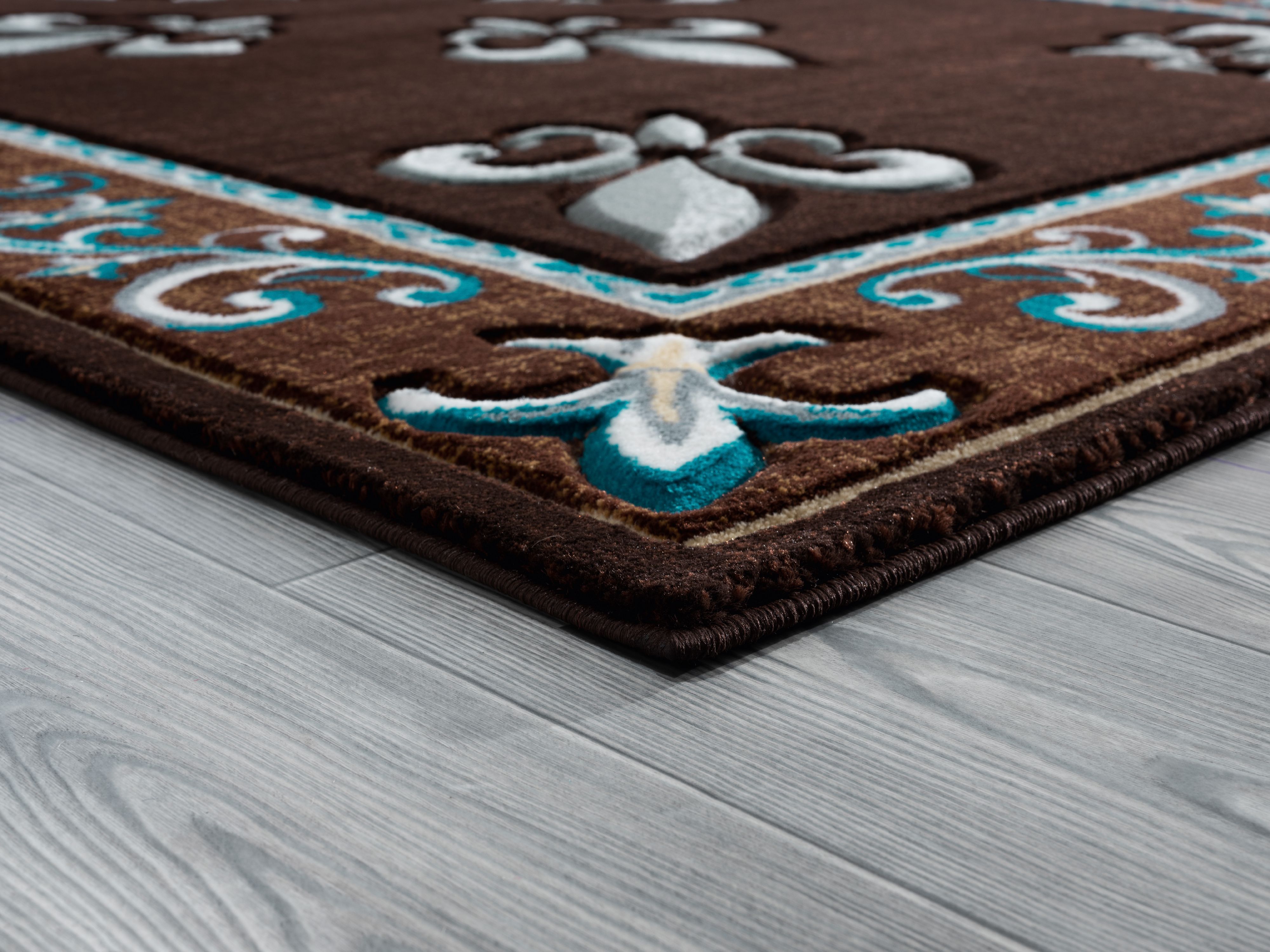 United Weavers Drachma Lafitte Transitional Border Accent Rug, Turquoise, 2'7" x 4'2"