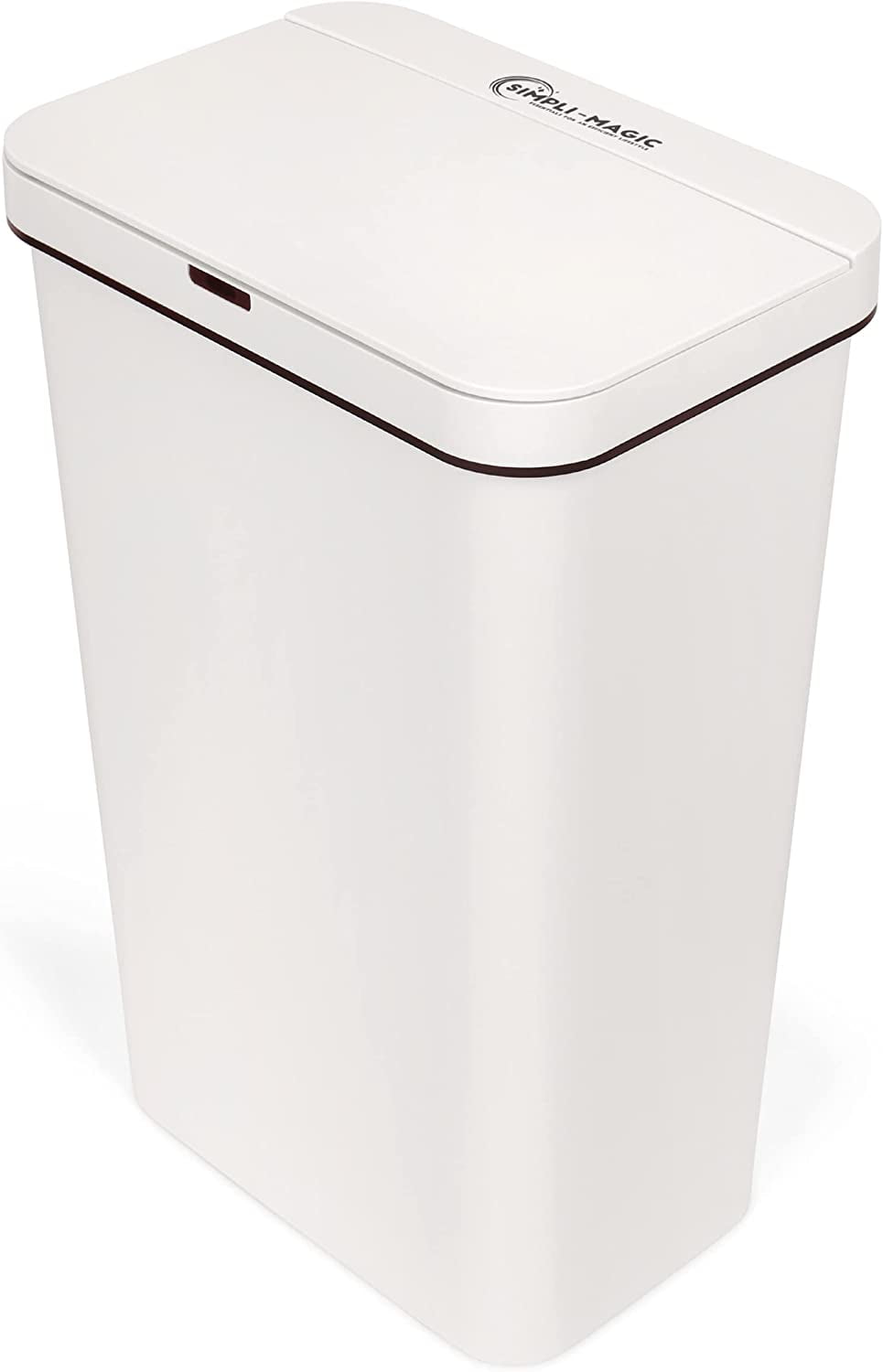 SimpliMagic Trash Can with Built in Sensor (50L, 13 Gallon White