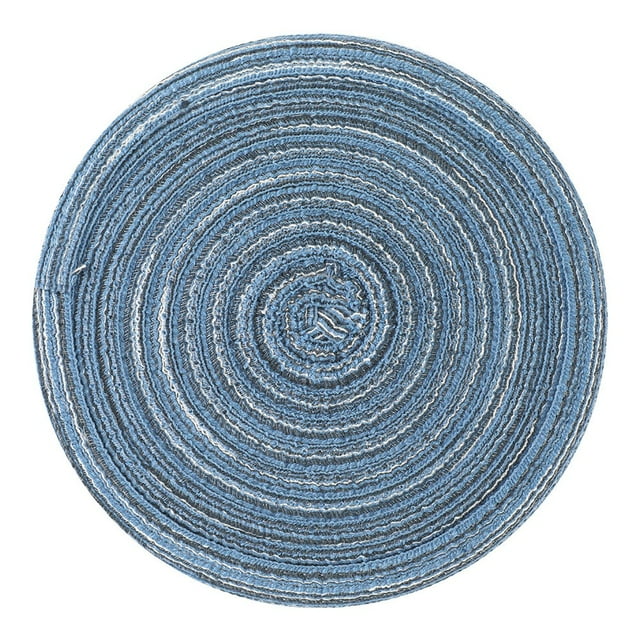 Nouveau Set de Table de Salle à Manger Spécial Résistant à la Chaleur Set de Table Bleu 18cm