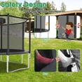 thumbnail image 3 of LHX 12FT 14FT 16FT Trampoline with Enclosure Net, Outdoor Trampolines for Kids Adults, Backyard Recreational Trampoline with Basketball Hoop, Ladder, Stake, Heavy Duty, 1400 LBS Weight Loading, Round, 3 of 9