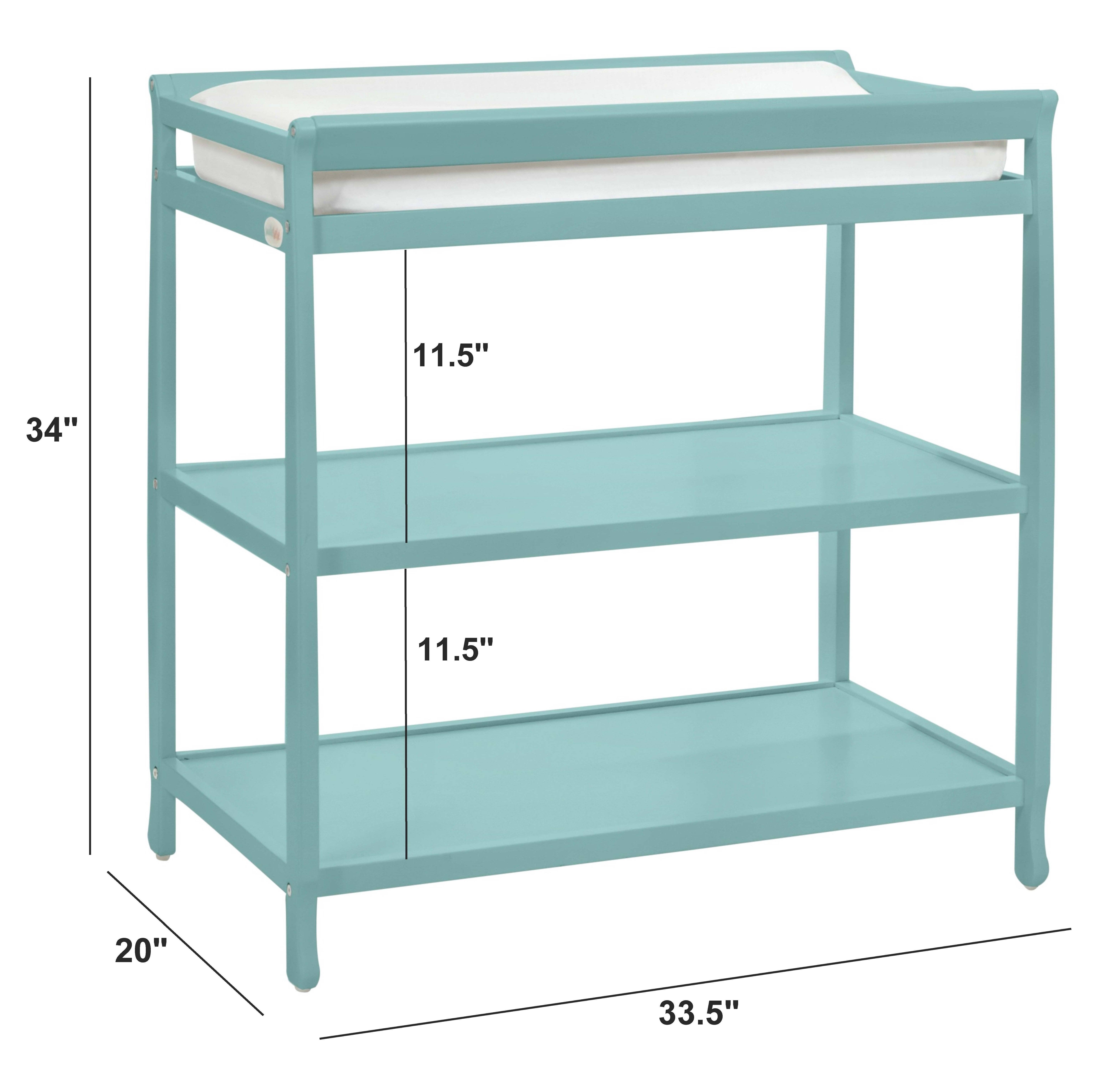 Suite Bebe Riley Changing Table, Turquoise Finish