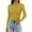 Yellow, variant on Telankuip Women's Long Sleeve Crewneck Thin T Shirts 2025 Fall Ribbed Knit Solid Color Slim Fitted Casual Basic Tee Tops Soft Comfort Winter Base Layer Pullovers T-Shirts Yellow XL