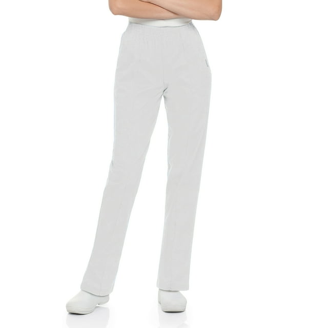 Landau Essentials Pantalon d'Uniforme à 2 Poches pour Femmes : Coupe Classique et Décontractée, Taille Élastique 8320