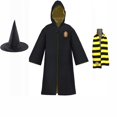 thumbnail image 3 of Uniforme escolar de bruja y mago para niños adultos, estilo Harris Potter, túnica, capa, bufanda, corbata, varita, collar, disfraz de Halloween, 3 of 5