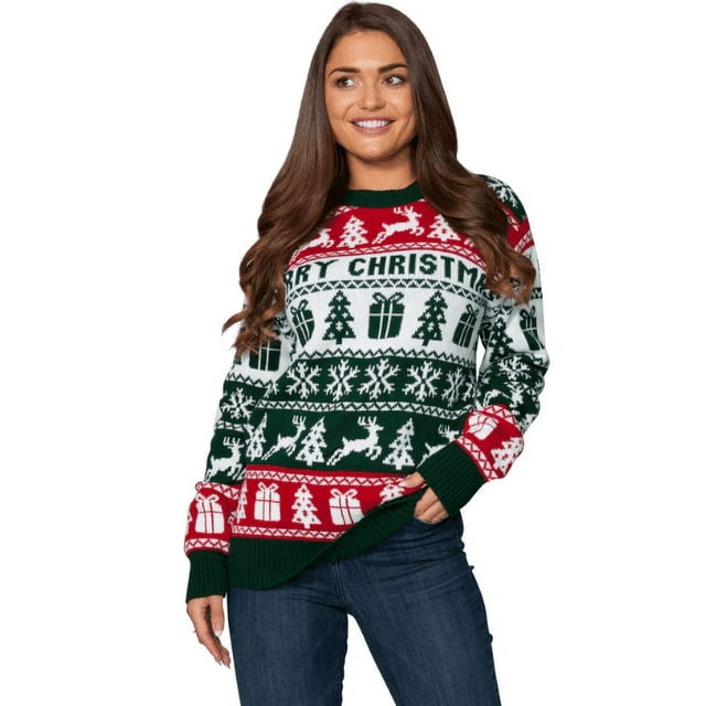Matching Family Christmas Sweaters Long Sleeve Reindeer Pullovers