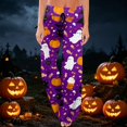 thumbnail image 3 of Womens Halloween Pajama Pants Drawstring Wide Leg Lounge Sleep Bottoms Relaxed Fit Full Length Comfy Pjs Breezy Wide Leg with Adjustable Waist for Cozy Nights Dark Purple XL, 3 of 6