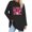 Black, variant on YABCSAZ Breast Cancer Scrub Tops for Women/Long Sleeve Shirts/Crewneck Shirt/Sweatshirt/Tunic Tops with Blessed Breast Cancer Pink Ribbon/Breast Cancer Awareness Breast Cancer Survivor Gifts