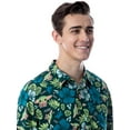 thumbnail image 2 of Star Wars Men's The Mandalorian Grogu Baby Yoda Leaves Hawaiian Button Up Shirt, 2 of 6